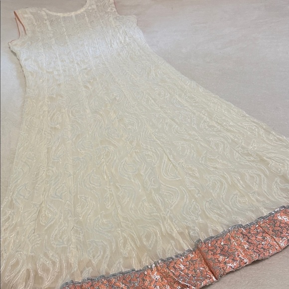 Bohemian Embroidered Hand Beaded White & Silver-Style Women’s Tunic Dress - Picture 15 of 15